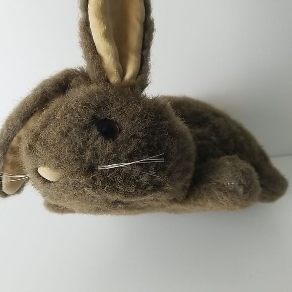 Vintage DAKIN Rabbit Hand Puppet 12in Full Body Fuzzy Brown Bunny 1985 Korea - Picture 3 of 9